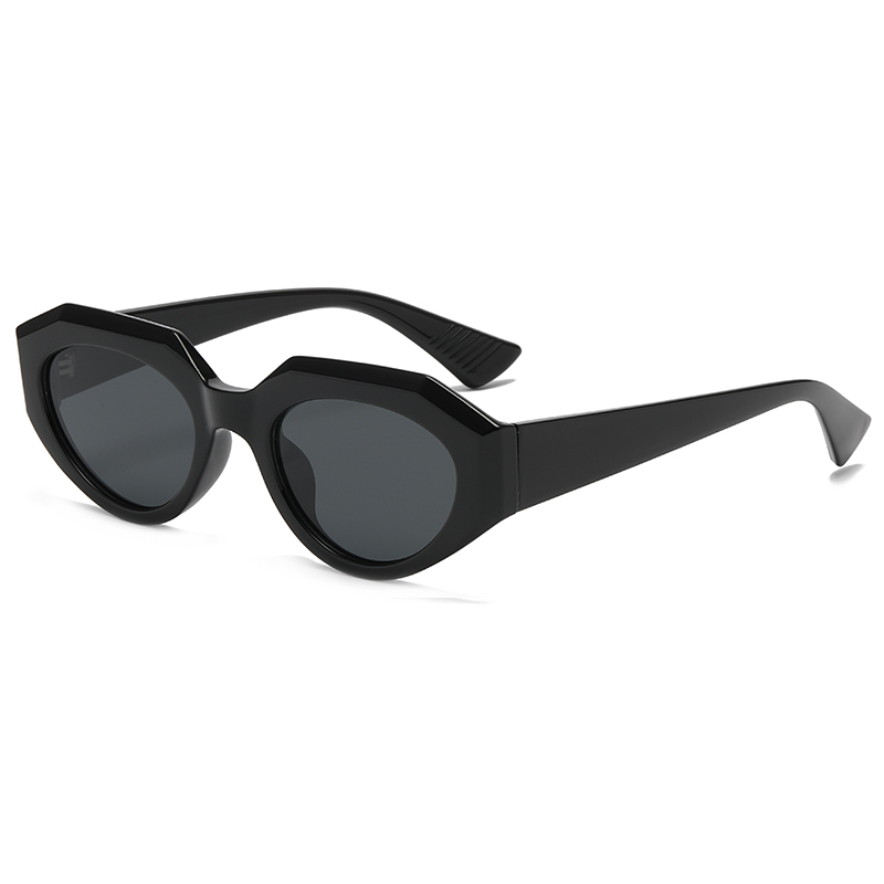 復古男女網(wǎng)紅凹造型貓眼墨鏡拍照時尚防紫外線簡約偏光太陽鏡貓眼