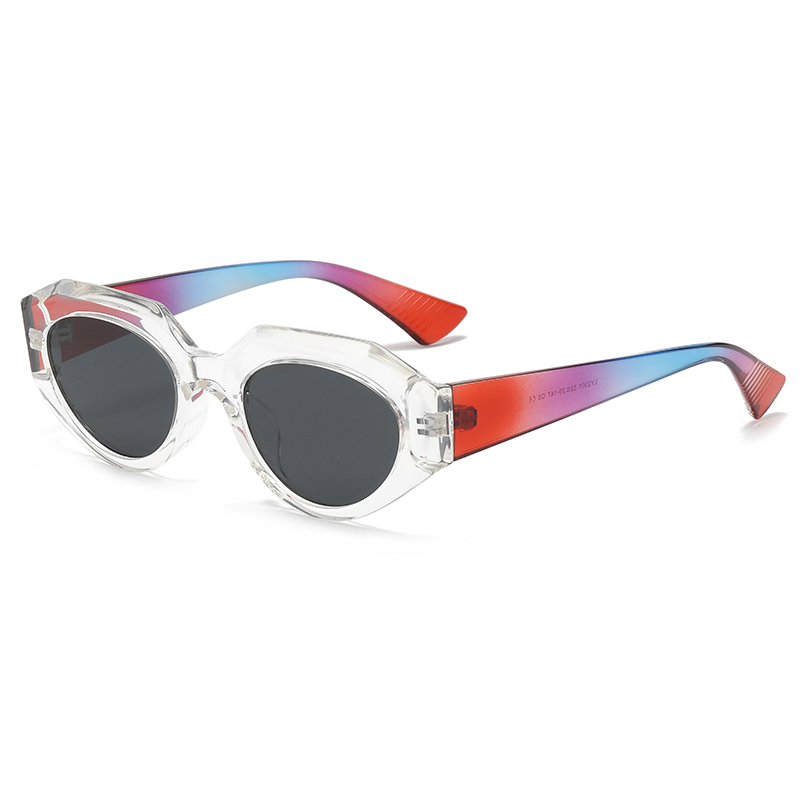 復古男女網(wǎng)紅凹造型貓眼墨鏡拍照時尚防紫外線簡約偏光太陽鏡貓眼